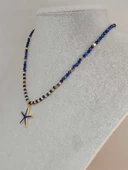 Lapis Taşı 3mm Deniz Temalı Tasarım Kolye  (49814) thumbnail 3