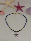 Lapis Taşı 3mm Deniz Temalı Tasarım Kolye  (49814) thumbnail 4