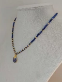 Lapis Taşı 3mm Deniz Temalı Tasarım Kolye  (49812) thumbnail 4