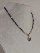 Lapis Taşı 3mm Deniz Temalı Tasarım Kolye  (49812) thumbnail 2