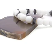 Selenit Doğal Taş Erkek Bileklik EBLK-482 - 4