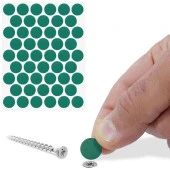 Yapışkanlı Vida Tapası Tıpası Yeşil Vida Kapatıcı Kapağı (100 ADET) thumbnail 1