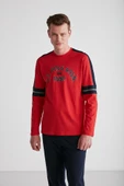 U.S. Polo Assn. 18727 Erkek Kırmızı Yuvarlak Yaka Pijama Takımı - 3