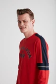 U.S. Polo Assn. 18727 Erkek Kırmızı Yuvarlak Yaka Pijama Takımı - 5