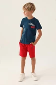 U.S. Polo Assn. 1751 Lisanslı Clothing Lacivert Erkek Çocuk Bermuda Takım - 1