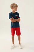 U.S. Polo Assn. 1751 Lisanslı Clothing Lacivert Erkek Çocuk Bermuda Takım - 2