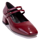 Dagoster DZA07-1181403 Bordo Rugan Klasik Topuklu Kadın Ayakkabı thumbnail 1