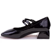 Dagoster DZA07-1181403 Siyah Rugan Klasik Topuklu Kadın Ayakkabı thumbnail 3