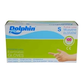 Dolphin Pudralı Latex Muayene Eldiveni Küçük Boy (S) 100 Lü Paket - 4