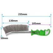 Plastik Saplı Tel Fırça Paslanmaz Telli Kir Pas Temizleme Fırçası 23.5 cm - 2