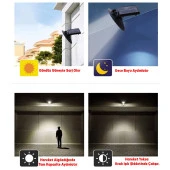 Güneş Enerjili Dış Aydınlatma 2 Modlu Işıklandırma Sensörlü Beyaz Işık Aplik 30 W Sarj Edilebilir thumbnail 1