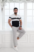 Paul Martin Polo Yaka %100 Pamuk Parça Desenli Regular Fit T-shirt - 10