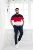 Paul Martin Polo Yaka %100 Pamuk Büyük Parça Desenli Regular Fit T-shirt - 1