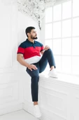 Paul Martin Polo Yaka %100 Pamuk Büyük Parça Desenli Regular Fit T-shirt - 2
