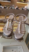 Kadın İthal Metal Aksesuarlı Sandalet - 4