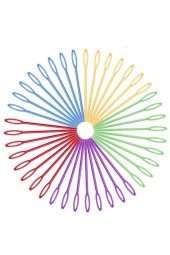 Hayal Sepeti 25 Adet Renkli 9 Cm Karışık Plastik Yün Iğnesi, Çocuklar Için Eğitici Iğne - 3