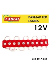 CARUB BR0409947 LAMBA PARMAK 12V MERCEKLi 1 SET 10 ADET KIRMIZI - 1