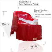 Bebek Çocuk İçin Düşme Önleyici Emniyet Kuşaklı Kemerli Sökülebilen Lazımlık Wc Klozet Tuvalet Hela - 1