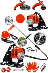 Dozzer Dolmar Serii 2.4 Hp Sırt Tipi Benzinli Ot Çalı Çim Biçme Tırpan Makinesi Tirpan Canavar Başlık - 1
