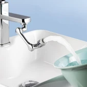 1080 Derece Dönebilen Robotik Kol Musluk Başlığı - Musluk Uzatma Aparatı Ucu - 5