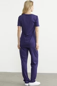Nakış Detaylı Penye Pantolon Takım - Lacivert thumbnail 5