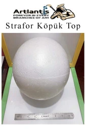 Strafor Köpük Top 15 cm 5 Adet Köpük Top Küre Toplar Yuvarlak Strafor Köpük Top Okul Deney Hobi Sanat - 2
