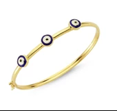 Çocuk Kelepçe 14 Ayar Altın Mineli Nazarlık - 1