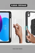 iPad Air 11 inç 2024 M2 Çipli 6.Nesil Uyumlu 360° Dönebilen Standlı Pino Tablet Kılıfı - 11