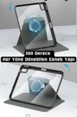 iPad Air 11 inç 2024 M2 Çipli 6.Nesil Uyumlu 360° Dönebilen Standlı Pino Tablet Kılıfı - 9