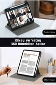 iPad Air 11 inç 2024 M2 Çipli 6.Nesil Uyumlu 360° Dönebilen Standlı Pino Tablet Kılıfı - 6
