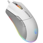 Rampage SMX-R21 COMPACT Usb Beyaz-Gri RGB Işıklı+Macro 7200dpi - 1000hz Gaming Oyuncu Mouse - 1