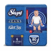 Sleepy Jeans Külot Bez 6 Beden Xlarge 4'lü Jumbo 80 Adet - 1