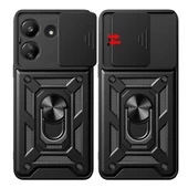 Vendas Xiaomi Redmi 13C Kılıf Magnetik Standlı Kamera Korumalı Zore Sürgülü Vega Kapak - 4