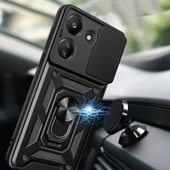 Vendas Xiaomi Redmi 13C Kılıf Magnetik Standlı Kamera Korumalı Zore Sürgülü Vega Kapak - 3