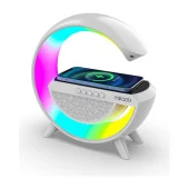 Mikado Beyaz Rgb Işıklı Kablosuz Şarj Bluetooth Hoparlör Speaker 15 Watt Beyz 1800MAH Bt/tf/usb Wireless - 1