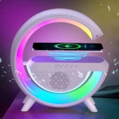 Mikado Beyaz Rgb Işıklı Kablosuz Şarj Bluetooth Hoparlör Speaker 15 Watt Beyz 1800MAH Bt/tf/usb Wireless - 2