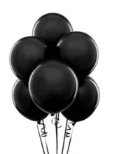 Asbalon Pastel Balon 100Lü Siyah - 1