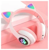 Taros Bunny Cat Wireless Kablosuz Kulaklık Pembe - 1