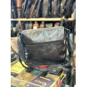 TRG POLO SİYAH DERİ KADIN OMUZ ÇANTASI thumbnail 2