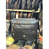 TRG POLO SİYAH DERİ KADIN OMUZ ÇANTASI thumbnail 4