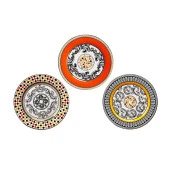 Lucky Art Margery Bone Porselen Barok Desenli 6 lı Tabak Seti 27 cm LYHD 538 thumbnail 1