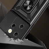 Vendas Tecno Spark 20 Pro Kılıf Magnetik Standlı Kamera Korumalı Zore Sürgülü Vega Kapak thumbnail 10