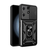 Vendas Tecno Spark 10 Pro Kılıf Magnetik Standlı Kamera Korumalı Zore Sürgülü Vega Kapak - 1