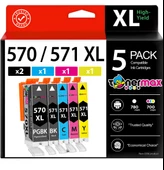 Canon Pixma MG-7753 Muadil Kartuş Set / Canon PGI-570XL / CLI-571XL - 1