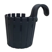 Poliwork Akasya Yuvarlak Tekli Renkli Plastik Balkon Saksısı - 7