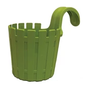 Poliwork Akasya Yuvarlak Tekli Renkli Plastik Balkon Saksısı - 4