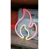 Duvara Asmalı Neon Alev 30 × 23 Cm thumbnail 2