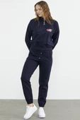 Jogger Dik Yaka Eşofman Takım - Lacivert thumbnail 3