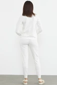 Fermuarlı Jogger Eşofman Takım - Ekru thumbnail 6