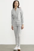 Fermuarlı Jogger Eşofman Takım - Gri thumbnail 2